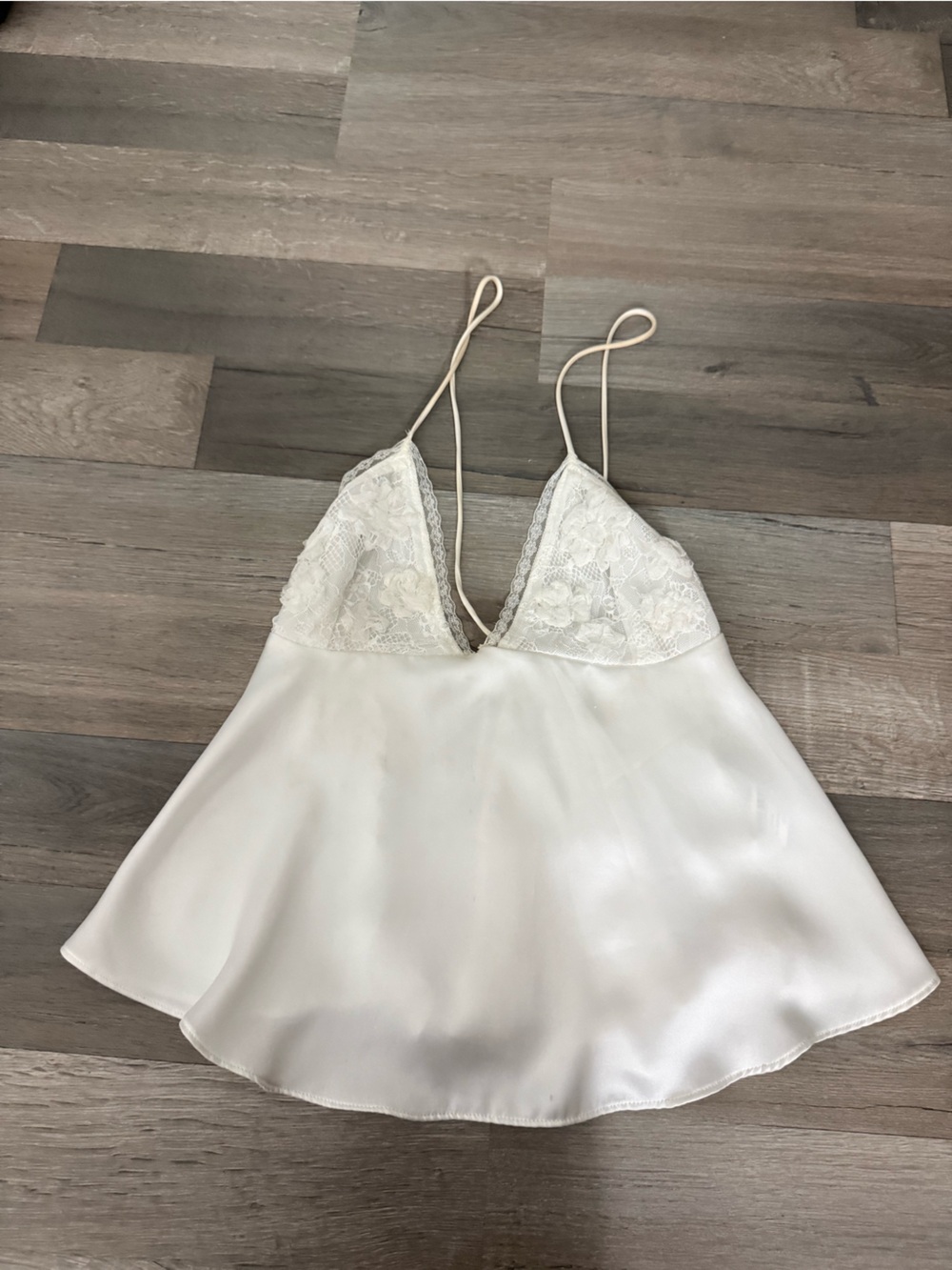 Zara White Satin tank